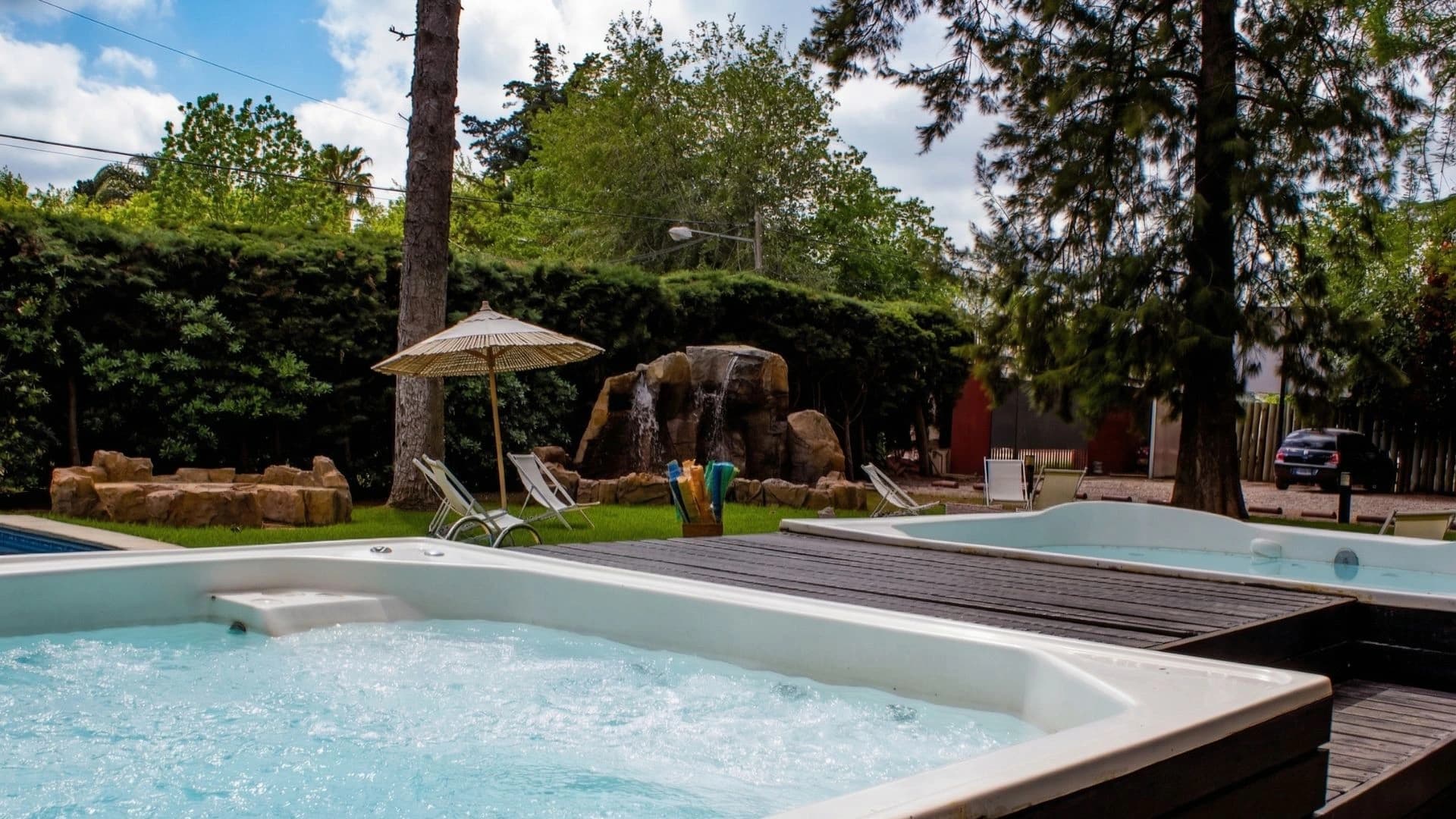 Jacuzzis climatizados al aire libre